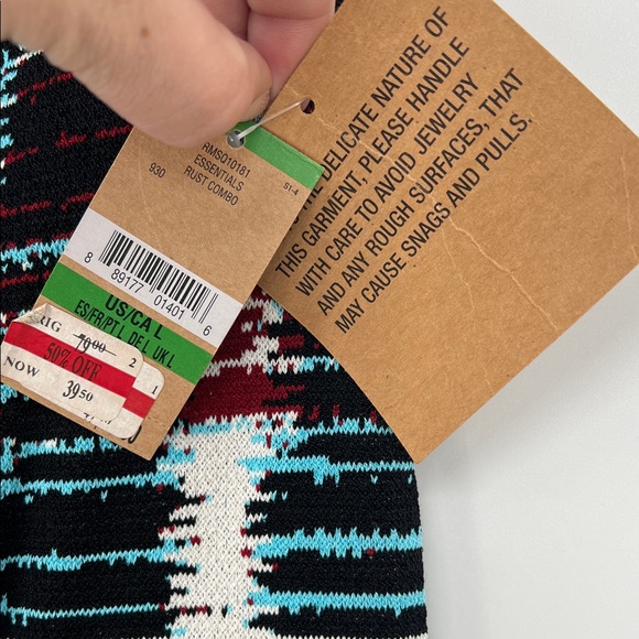 RACHEL Rachel Roy Black and Blue Patterned Pencil Skirt Women’s Large - Picture 3 of 5